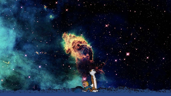 Calvin and Hobbes in the Carina Nebula