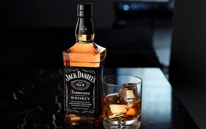 Jack Daniel's Old No. 7 Tennessee Whiskey Bottle and Glass