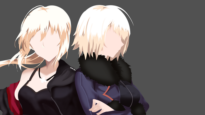 Two women with blonde hair from Fate Series