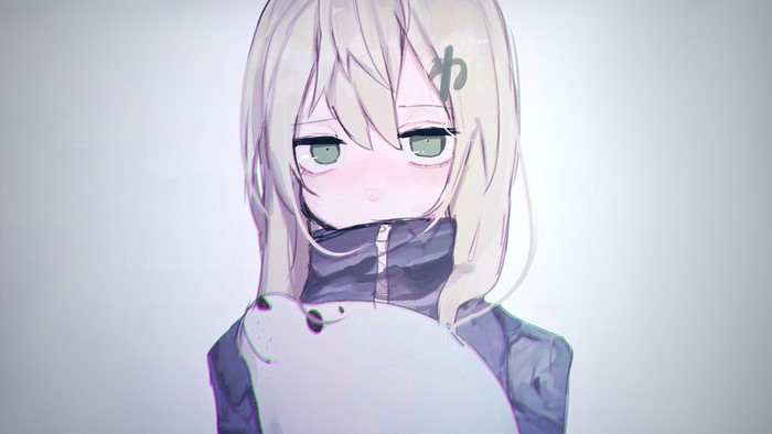 Girl holding a seal