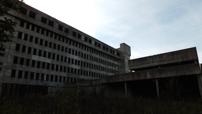 Abandoned concrete building in Pripyat, Ukraine