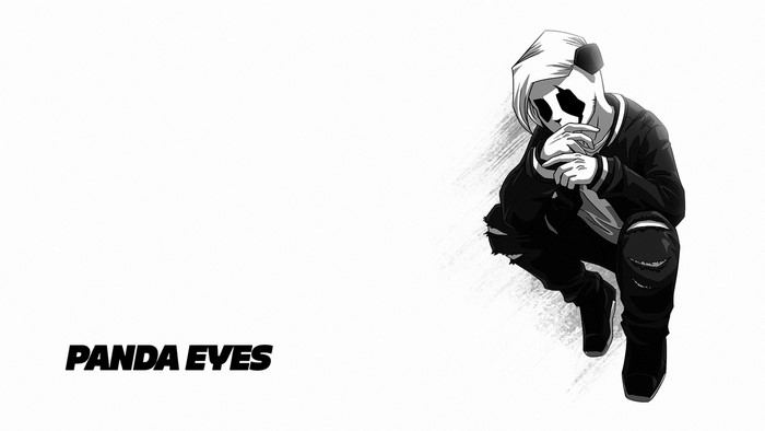 Panda Eyes monochrome cover art
