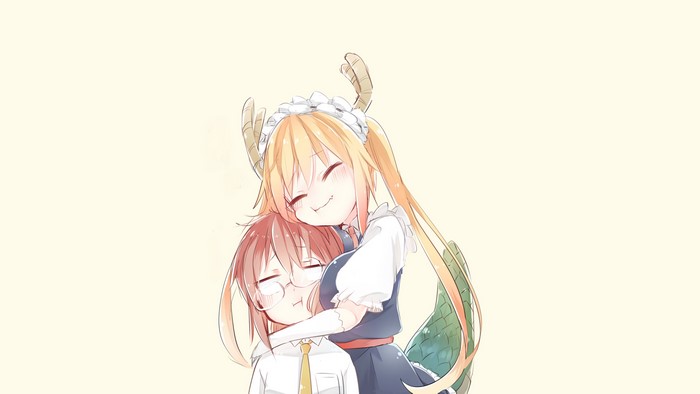 Tohru and Kobayashi from Kobayashi-san Chi no Maid Dragon