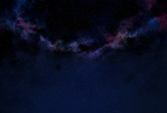 Night sky with colorful nebula and stars