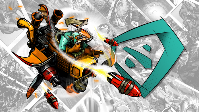 Gyrocopter from Dota 2 firing missiles
