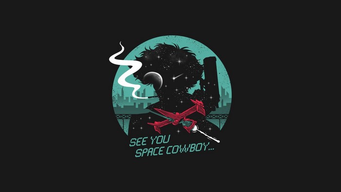 Spike Spiegel from Cowboy Bebop with Spaceship