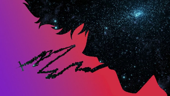 Spike Spiegel from Cowboy Bebop in space