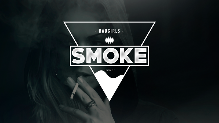 Badgirls Smoke Logo with Woman Smoking