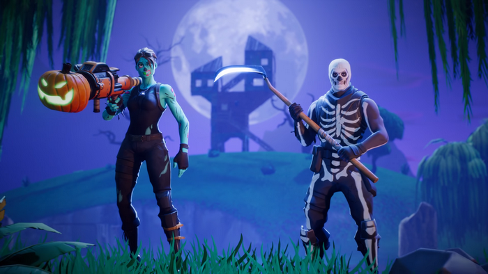 Fortnite characters with Halloween theme