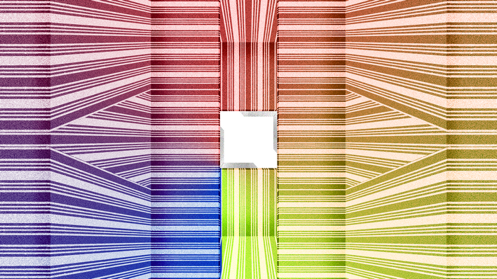 Abstract colorful lines forming a geometric structure