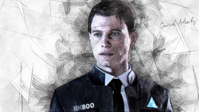 Connor from Detroit: Become Human 4K game art