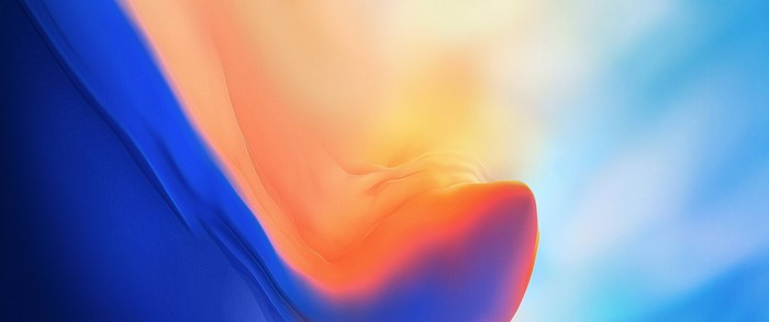 Abstract colorful swirls of orange and blue