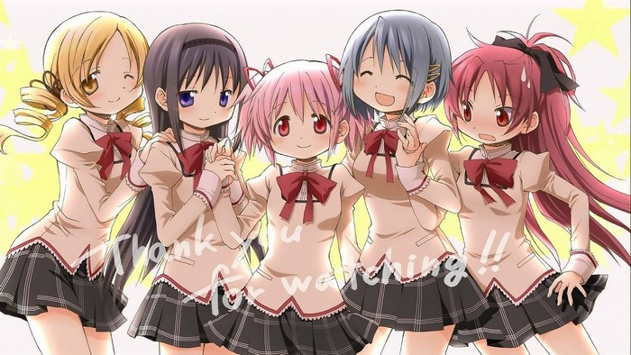Mahou Shoujo Madoka Magica Anime Girls in Uniform