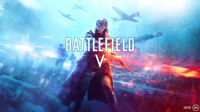 Battlefield V video game cover art