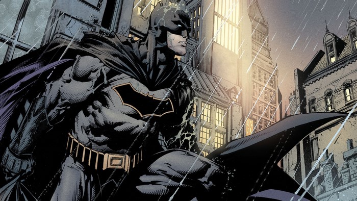 Batman in a Rainy City