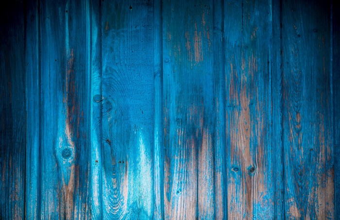 Weathered blue wooden planks texture