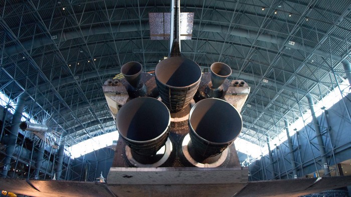Space Shuttle Engines in Museum