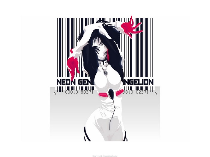Rei Ayanami from Neon Genesis Evangelion with Barcode