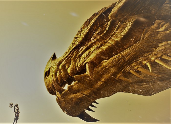 Dragon and characters from Lost Ark