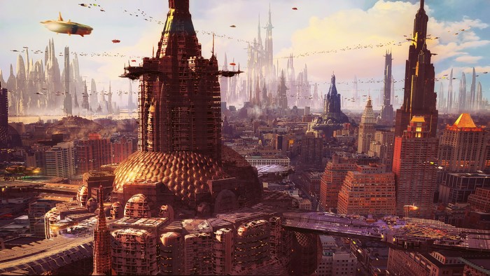 4K Futuristic Cityscape Digital Art