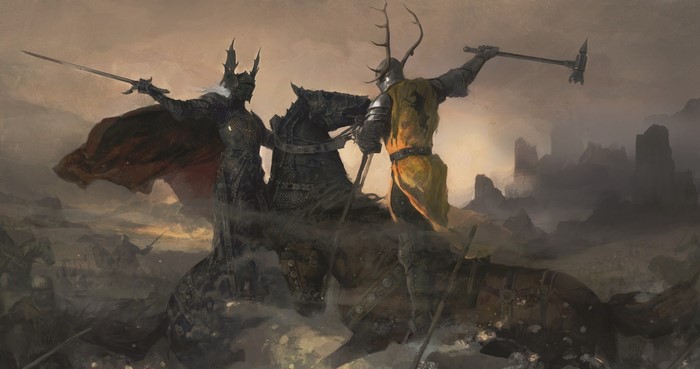 Robert Baratheon and Rhaegar Targaryen on horseback