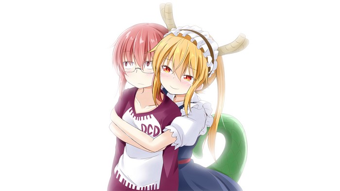 Kobayashi and Tohru from Kobayashi-san Chi no Maid Dragon