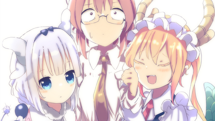 Kanna, Kobayashi, and Tohru from Miss Kobayashi's Dragon Maid