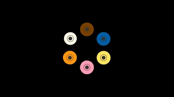 Reservoir Dogs color palette on black background