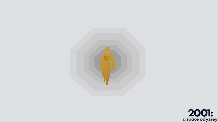 Astronaut in a tunnel from 2001: A Space Odyssey