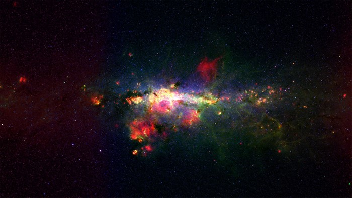 Colorful nebula and stars in deep space
