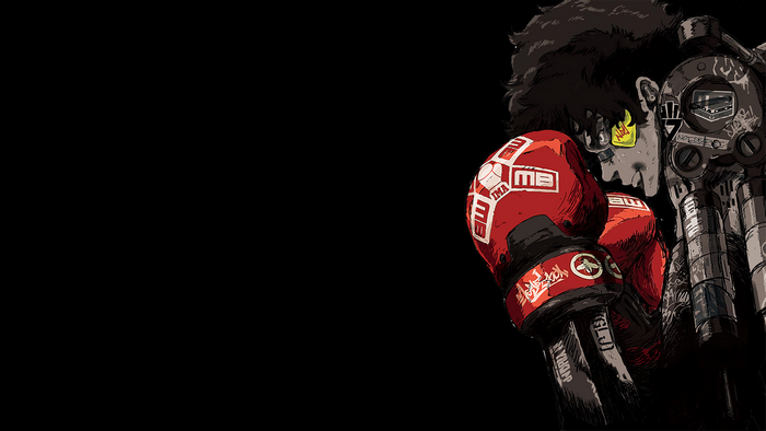 Joe from MEGALO BOX with boxing gloves