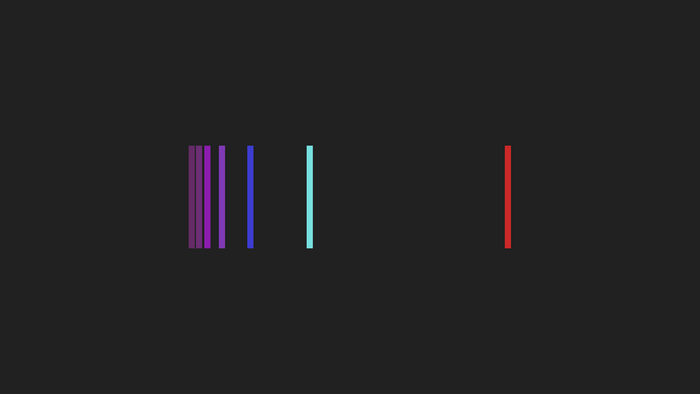 Abstract lines of various colors on black background
