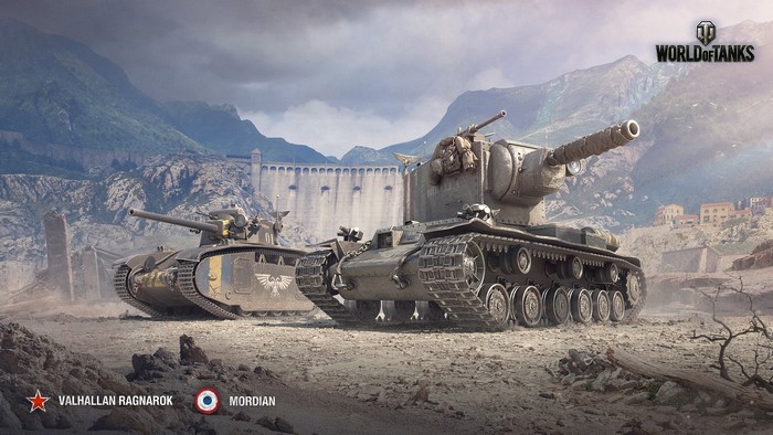 World of Tanks KV-2 tanks Valhallan Ragnarok and Mordian