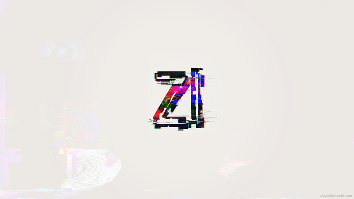Glitch art logo