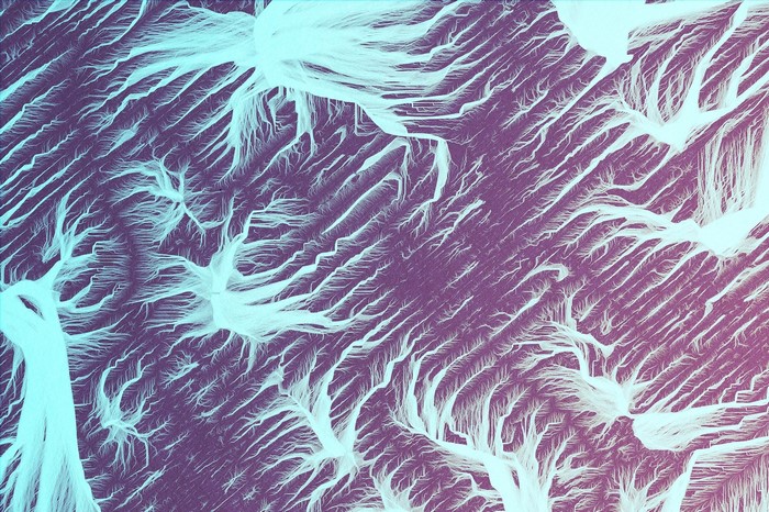 Abstract digital art with blue and purple gradient