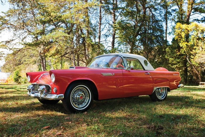 4K Red 1955 Ford Thunderbird Convertible