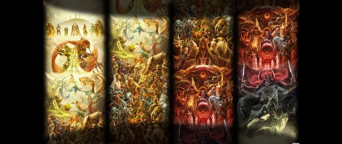 The Legend of Zelda characters collage