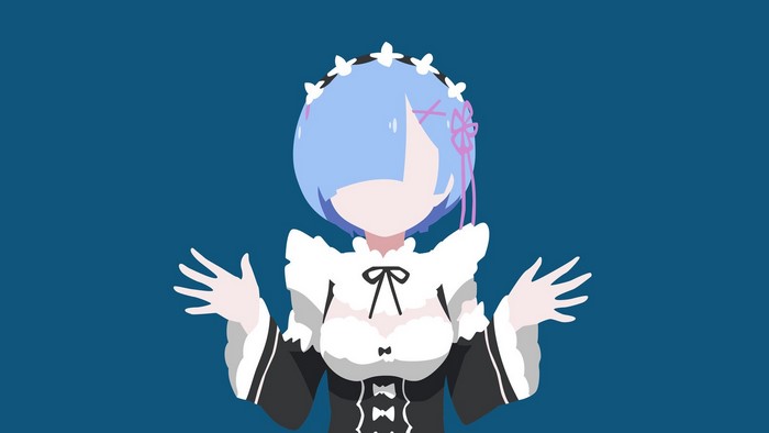 Rem from Re:Zero maid outfit minimalism