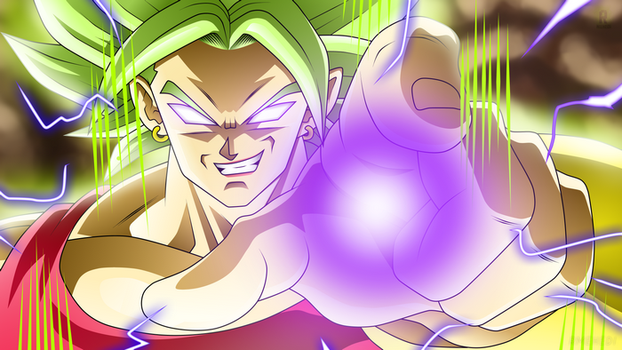 Kefla from Dragon Ball Super charging energy