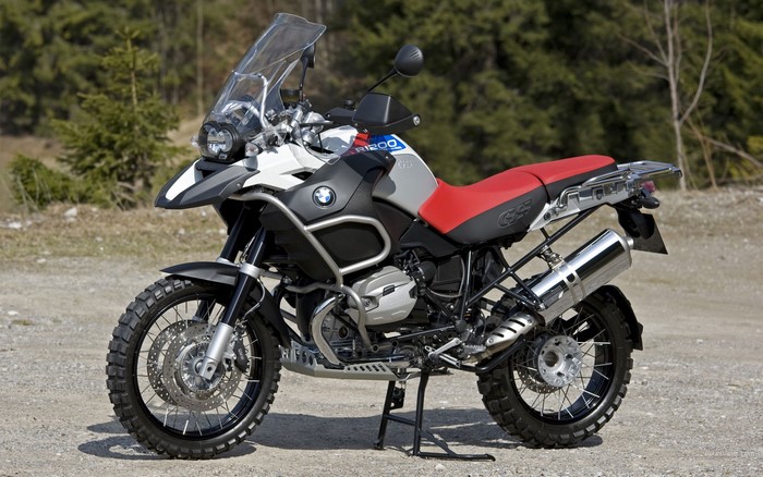 BMW R1200GS motorcycle on a dirt road