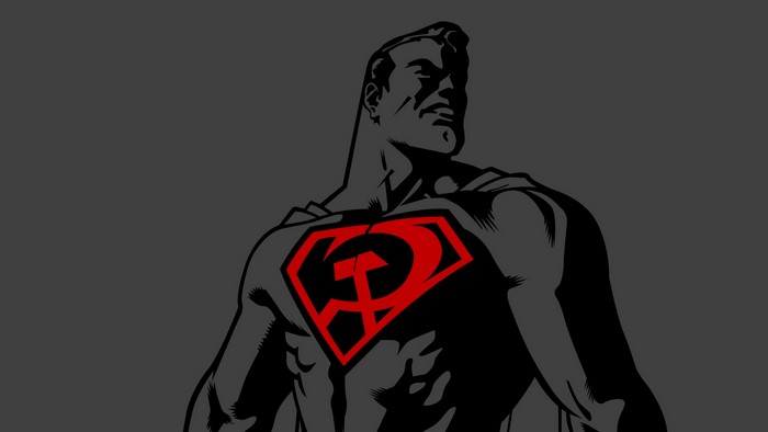 Superman with Hammer and Sickle Emblem