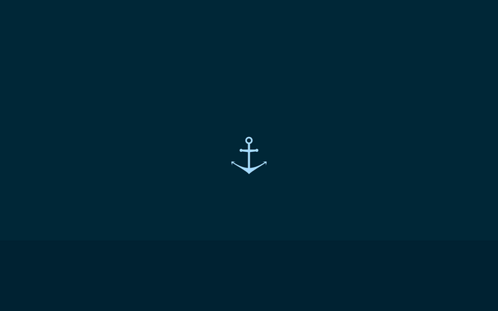 Simple anchor on a dark blue background