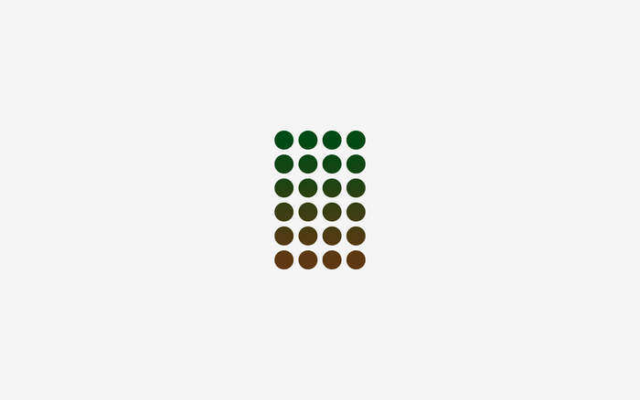 Grid of dots with color gradient