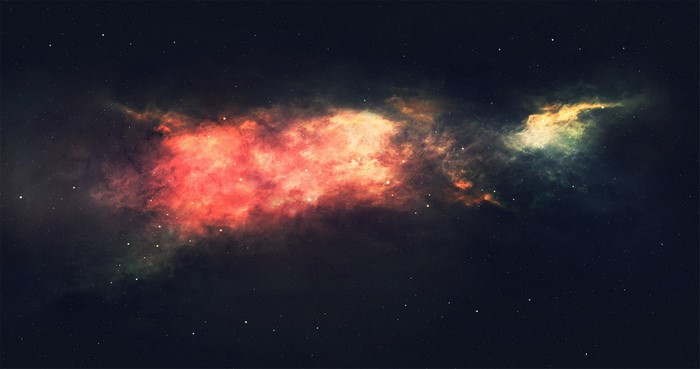 Nebula and stars in deep space