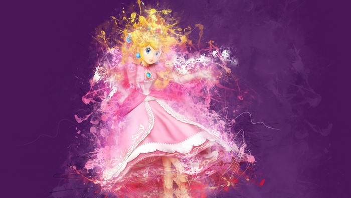 Princess Peach from Super Mario Bros. in 4K artwork