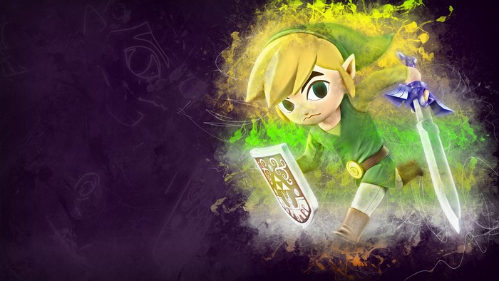 Link from The Legend of Zelda: The Wind Waker with Master Sword