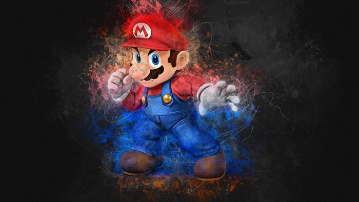 4K Mario Artwork Super Smash Brothers Hero