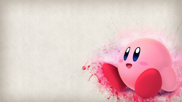 Kirby from Super Smash Brothers 4K artwork