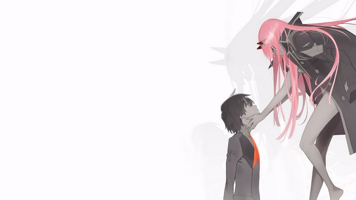 Zero Two and Hiro from Darling in the FranXX
