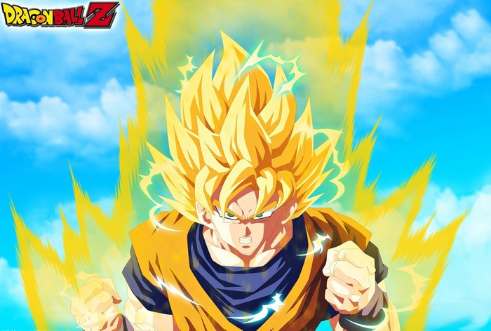 Son Goku from Dragon Ball Z powering up